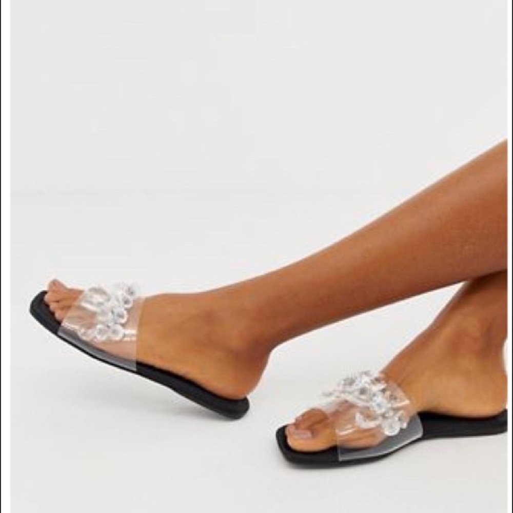 ASOS Embellished Clear Slides